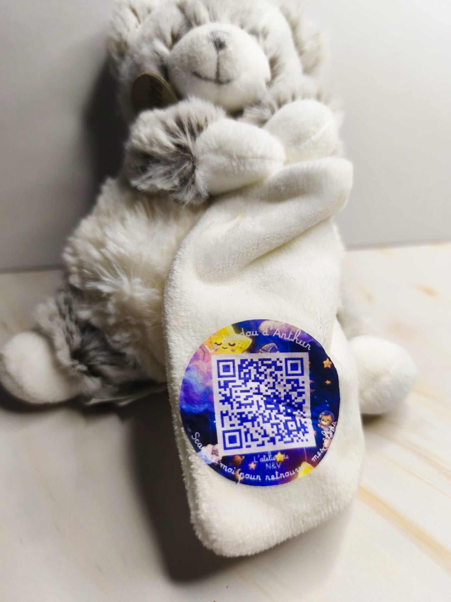 Mon petit doudou protégé - Pack de 3 thermocollants QR Code