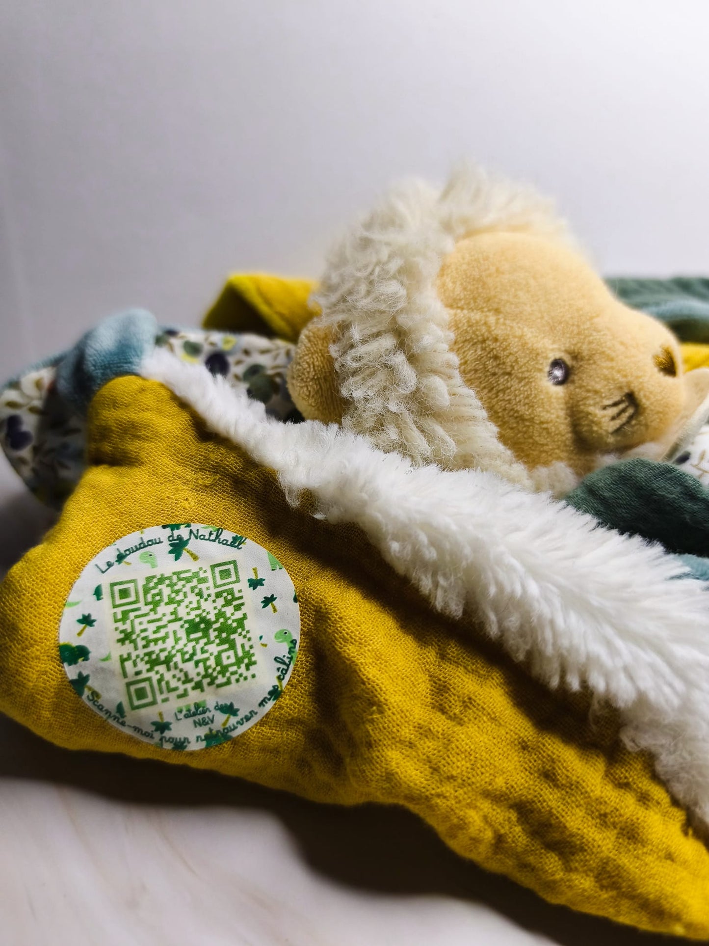 Mon petit doudou protégé - Pack de 3 thermocollants QR Code