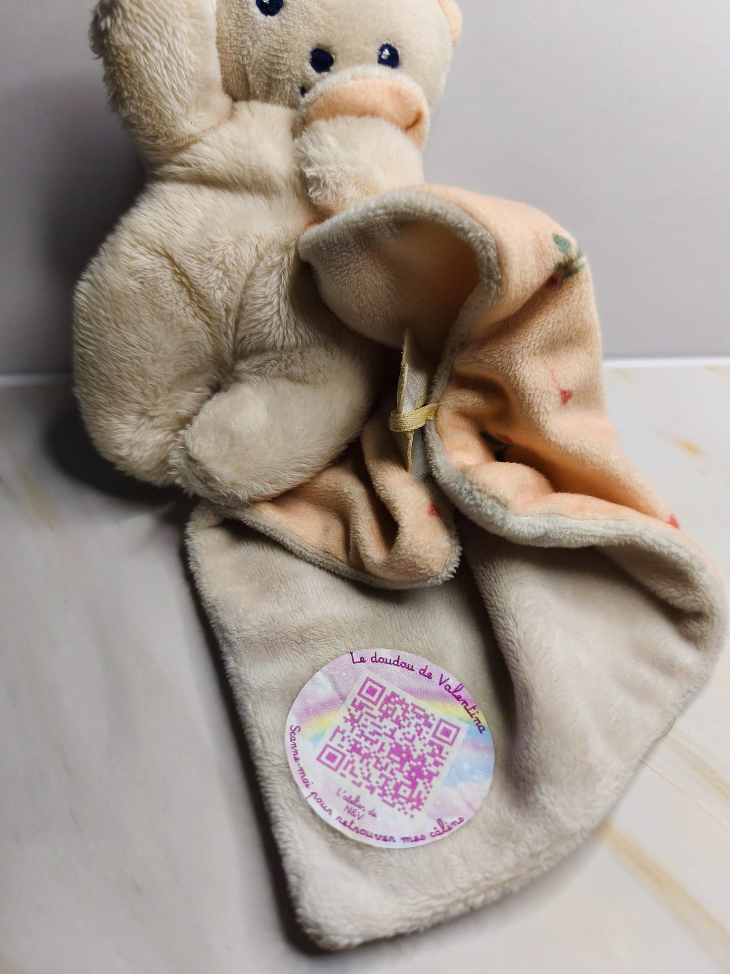 Mon petit doudou protégé - Pack de 3 thermocollants QR Code